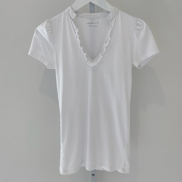 STEPHANIE B WHITE TUXEDO TEE SHIRT SMALL NWOTS! - Picture 5 of 16